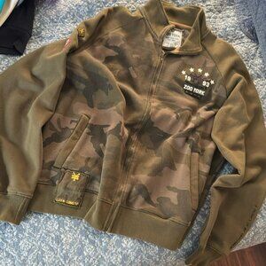 Vintage Y2K Zoo York Mens Jacket‎ XL Green Army Unbreakable Embroidered - RARE